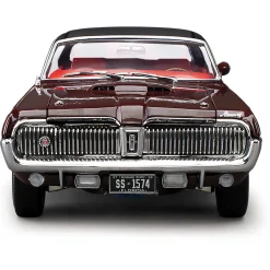 1968 Mercury Cougar XR7G - Black Cherry 1:18 Scale Diecast Model Car by Sunstar
