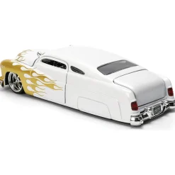 1951 Mercury - White w/Gold Flames 1:24 Scale Diecast Model Car by Jada Toys