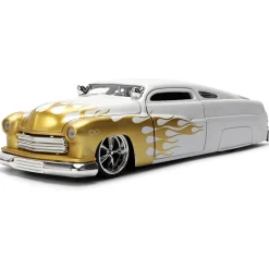 1951 Mercury - White w/Gold Flames 1:24 Scale Diecast Model Car by Jada Toys