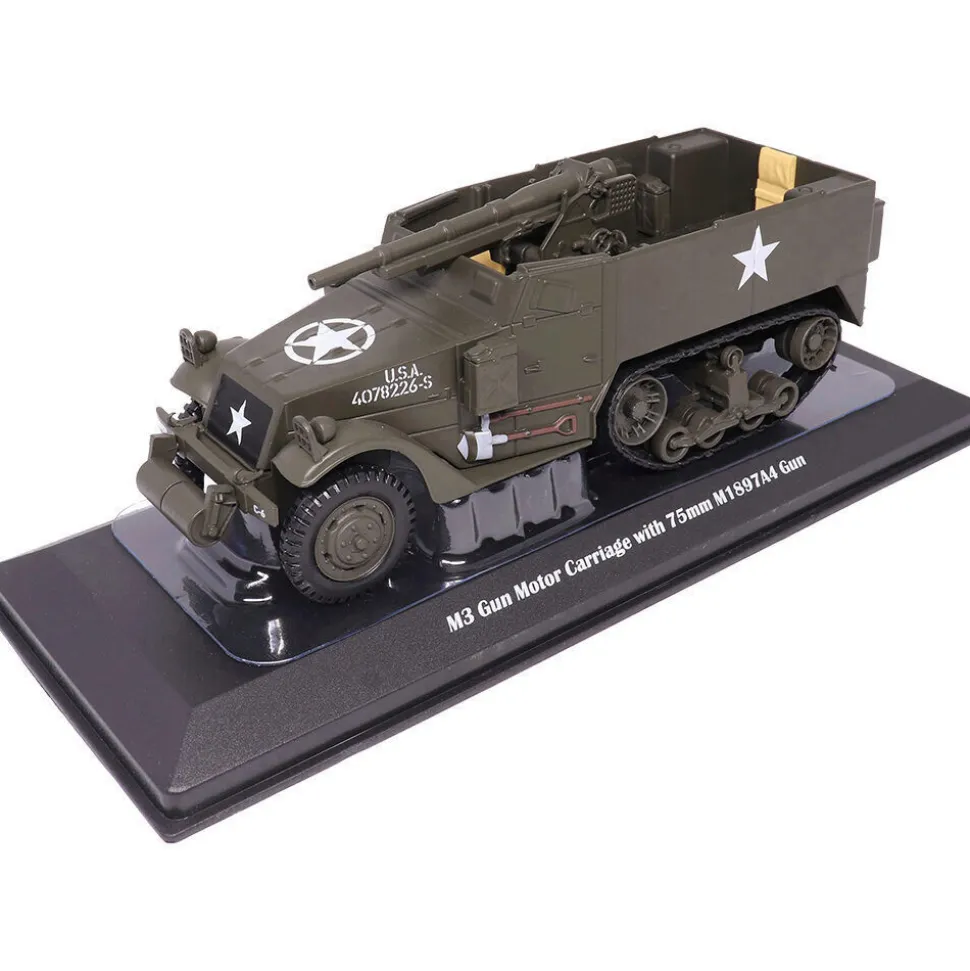 M3 Gun Motor Carriage with M1897A4 Gun 1/43 Die Cast Model 1:43 Scale Diecast Model by Militaria Diecast