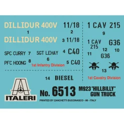 M923 “Hillbilly” Gun Truck 1/35 Kit 1:35 Scale Plastic Model Kit by Italeri