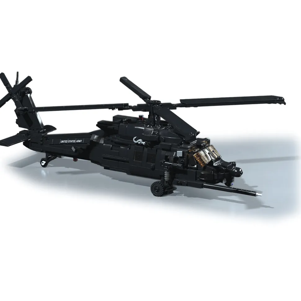 MH-60M Black Hawk Building Block Model - 1263 Pieces 1:48 Scale Building Brick Set by Atom Brick Company