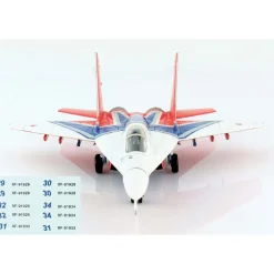 MIG-29 Fulcrum 1/72 Die Cast Model Strizhi Aerobatic Team, Russian Air Force, 2020 by Hobby Master