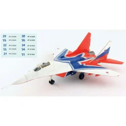 MIG-29 Fulcrum 1/72 Die Cast Model Strizhi Aerobatic Team, Russian Air Force, 2020 by Hobby Master