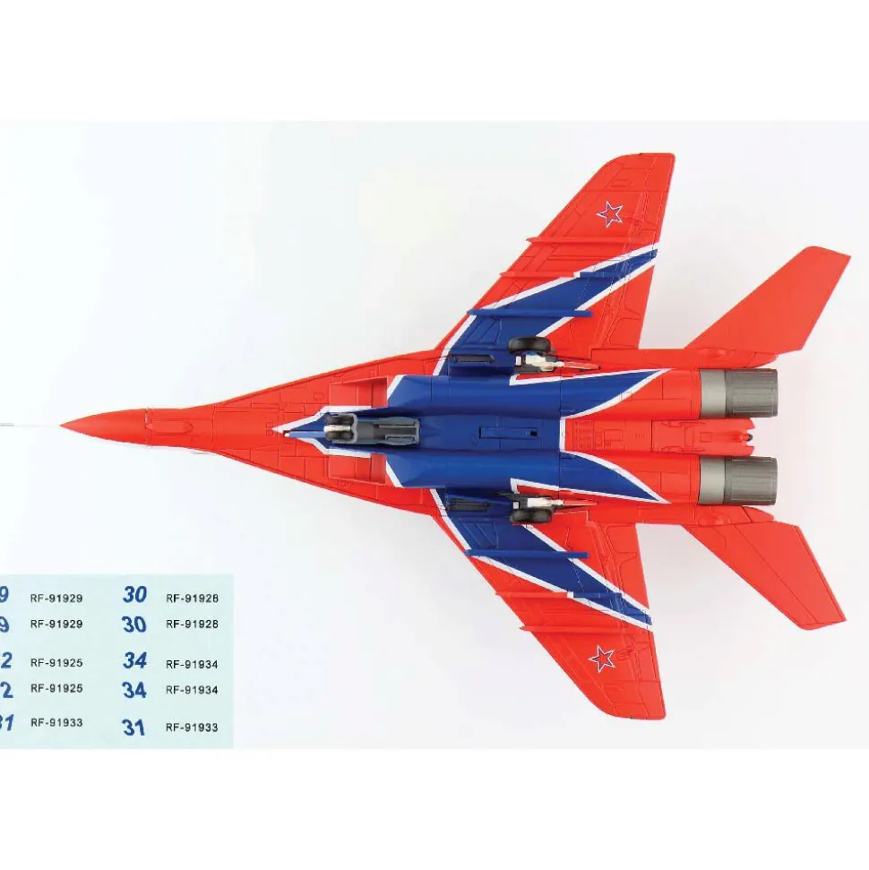 MIG-29 Fulcrum 1/72 Die Cast Model Strizhi Aerobatic Team, Russian Air Force, 2020 by Hobby Master