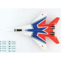MIG-29 Fulcrum 1/72 Die Cast Model Strizhi Aerobatic Team, Russian Air Force, 2020 by Hobby Master