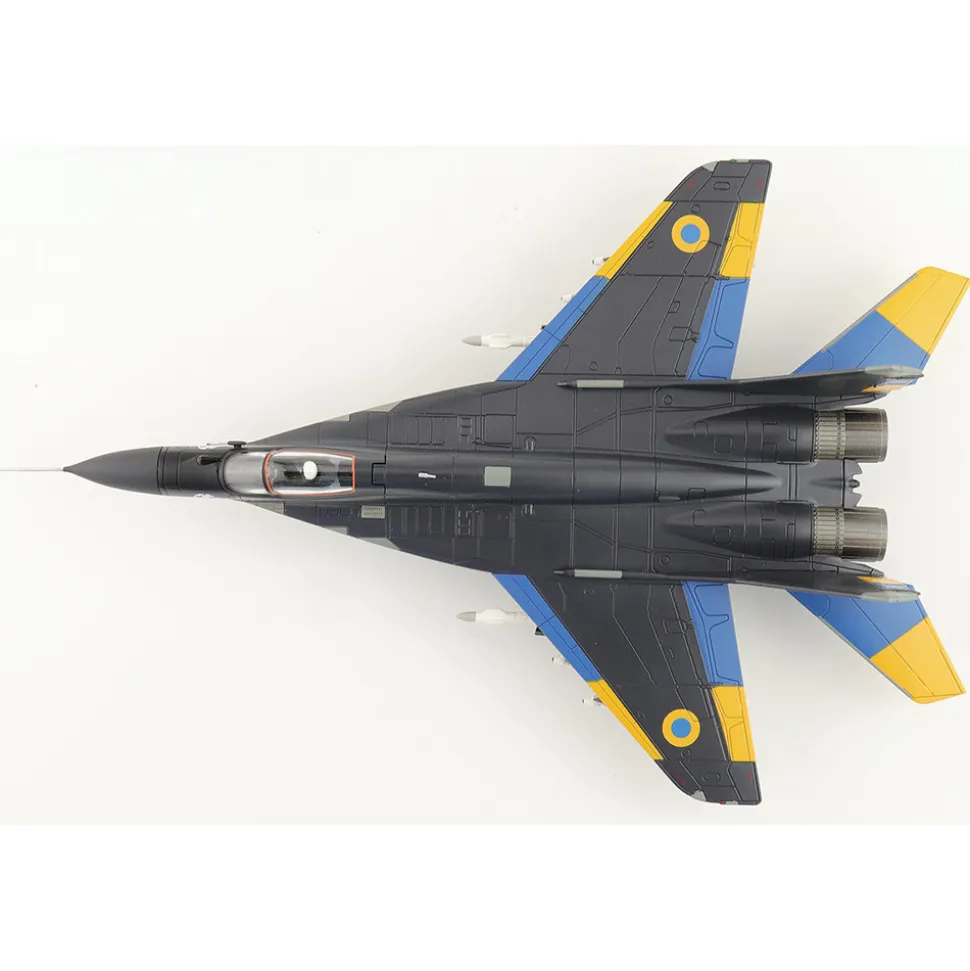 MiG-29MU1 Fulcrum-C 1/72 Die Cast Model - HA6525 40th Tactical Aviation Brigade, Ukrainian AF, Vasylkiv AB, 2 1:72 scale Metal by Hobby Master