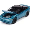 1991 Mitsubishi Eclipse GSX - Tennessee Blue 1:64 Scale Diecast Model Car by Auto World