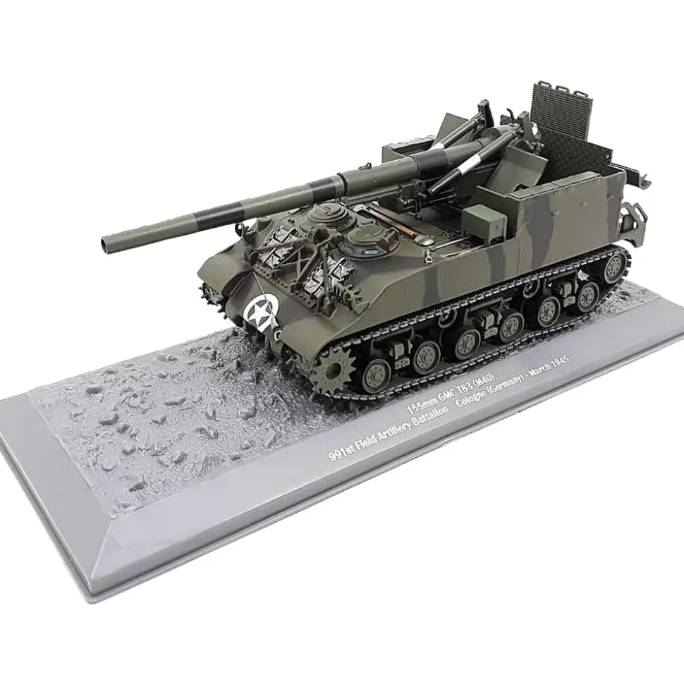 M40 155mm Gun Motor Carriage 1/43 Die Cast Model Motor City Classics (24220-45) 1:43 scale Metal by Militaria Diecast