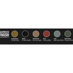 Model Wash Acrylic Paint Set Plastic Model Kit by Italeri