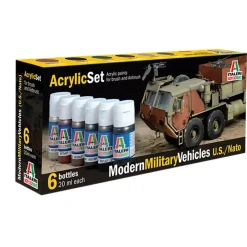 Modern Military Vehicles U.S./NATO Acrylic Paint Set Plastic Model Kit by Italeri