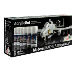 Modern USAF/U.S. Navy Aircraft Acrylic Paint Set Plastic Model Kit by Italeri