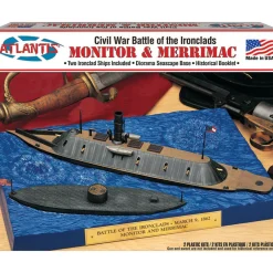 MONITOR AND MERIMACK CIVIL WAR KIT SET ATLANTIS (L77257) Plastic by Atlantis Models