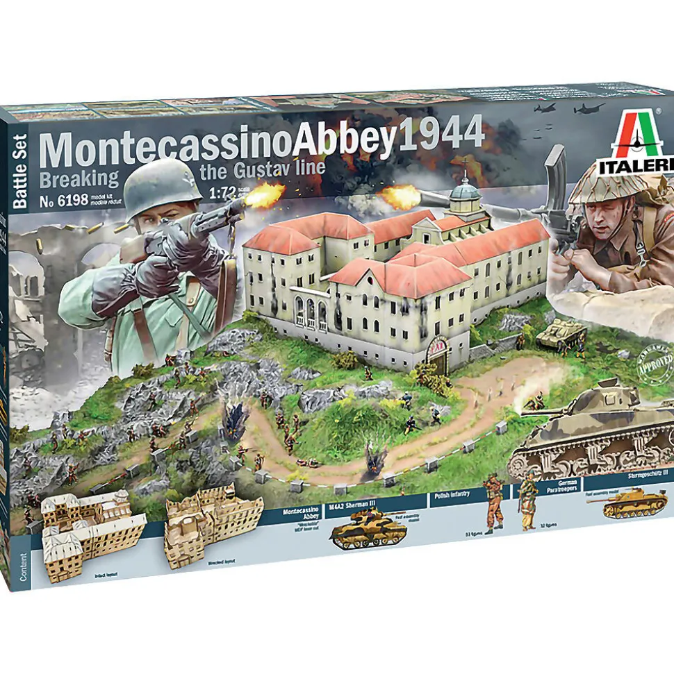 Montecassino Abbey 1944 1/72 FIGURE KIT 1:72 Scale Plastic by Italeri