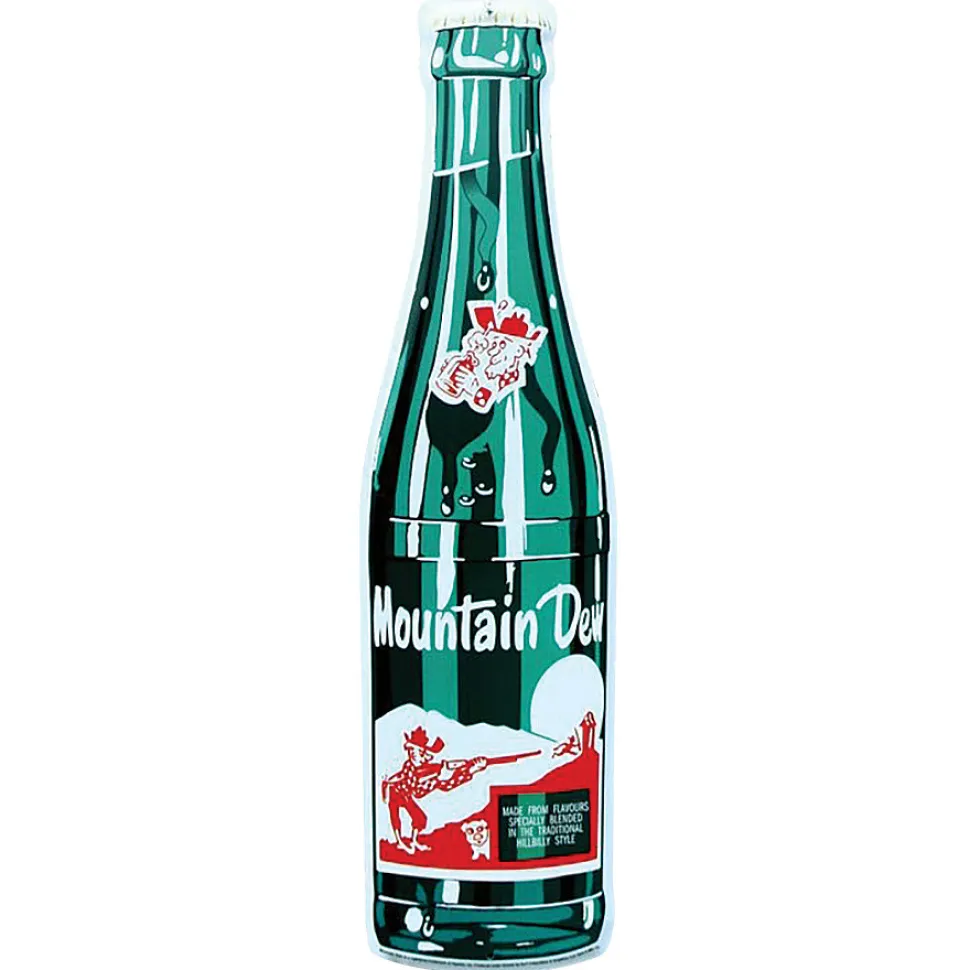 Mountain Dew Bottle Cut-out Metal Sign by Signs 4 Fun