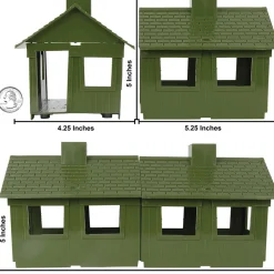 MPC Bunkhouse Building OD Green BMC TOYS (67110) 1:32 scale Plastic by BMC Toys