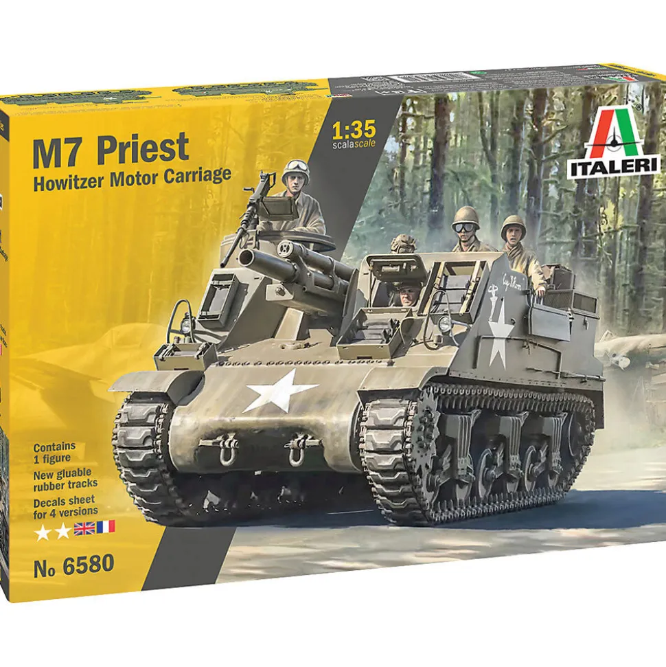 M7 Priest Howitzer Motor Carriage 1/35 Kit 1:35 Scale Plastic Model Kit by Italeri