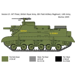 M7 Priest Howitzer Motor Carriage 1/35 Kit 1:35 Scale Plastic Model Kit by Italeri