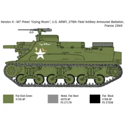 M7 Priest Howitzer Motor Carriage 1/35 Kit 1:35 Scale Plastic Model Kit by Italeri