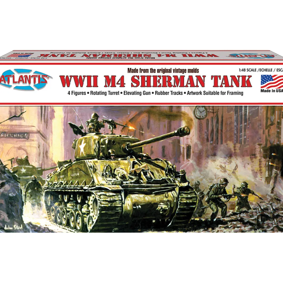 M4 Sherman Tank 1/48 Kit 1:48 scale Plastic by Atlantis Models
