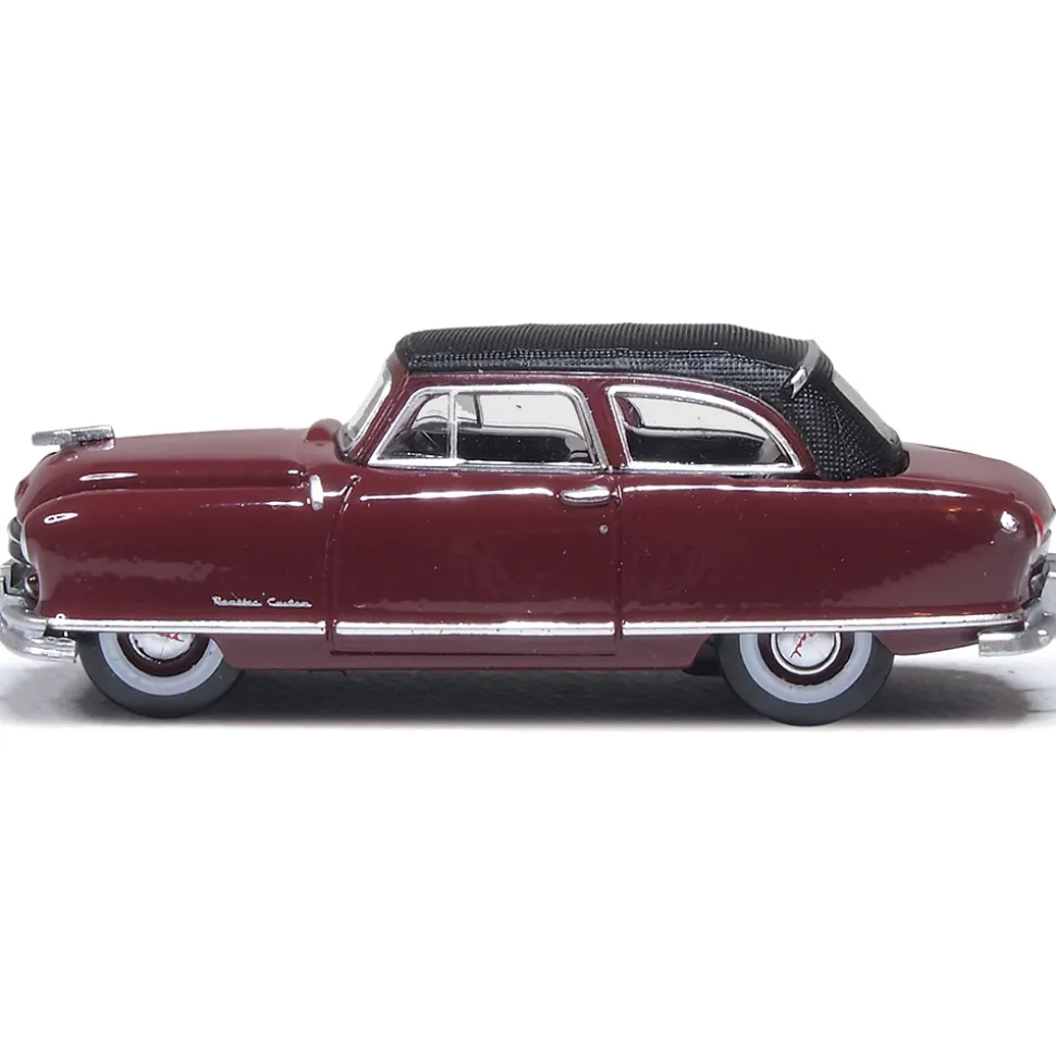Nash Rambler Custom Landau Convertible - Sunset Maroon (Closed) 1:87 Scale by Oxford Diecast