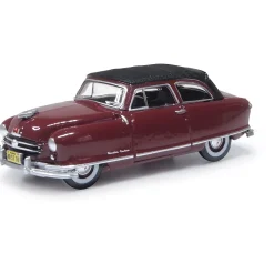 Nash Rambler Custom Landau Convertible - Sunset Maroon (Closed) 1:87 Scale by Oxford Diecast