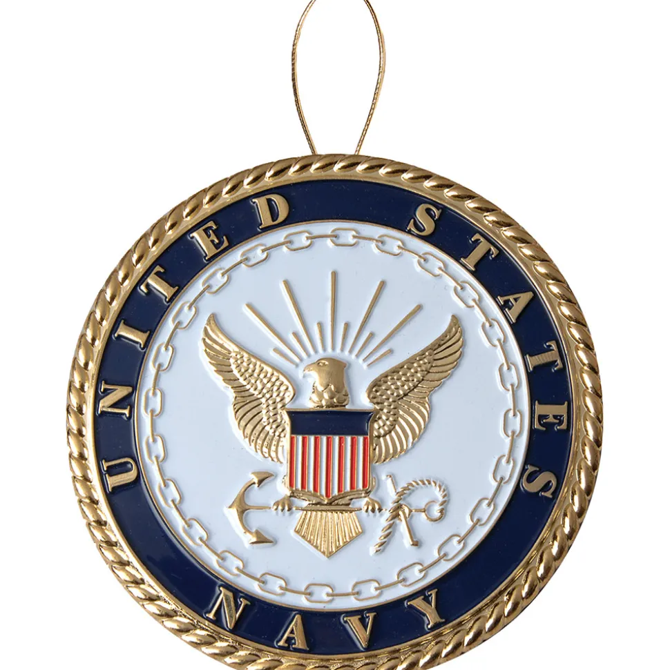 Navy Emblem Ornament 85-71125 Metal by Heroes Series