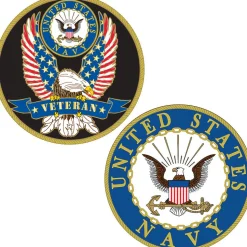 Navy Veteran Challenge Coin CH1300 (CK019) Metal Alloy by Eagle Emblems