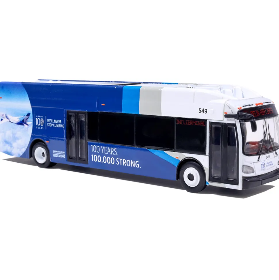 NFI Xcelsior XN40 Transit Bus: Delta 100th Anniversary 1:87 Scale Diecast Model Truck by Iconic Replicas