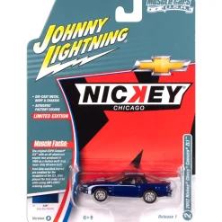 2002 NicKey Camaro ZL1 - Blue w/White Stripes 1:64 Scale Diecast Model Car by Johnny Lightning