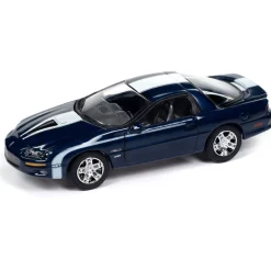 2002 NicKey Camaro ZL1 - Blue w/White Stripes 1:64 Scale Diecast Model Car by Johnny Lightning