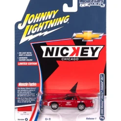 2002 NicKey Camaro ZL1 - Red w/White Stripes 1:64 Scale Diecast Model Car by Johnny Lightning