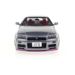1999 Nissan GT-R (R34) - Gray 1:18 Scale Diecast Model Car by Solido