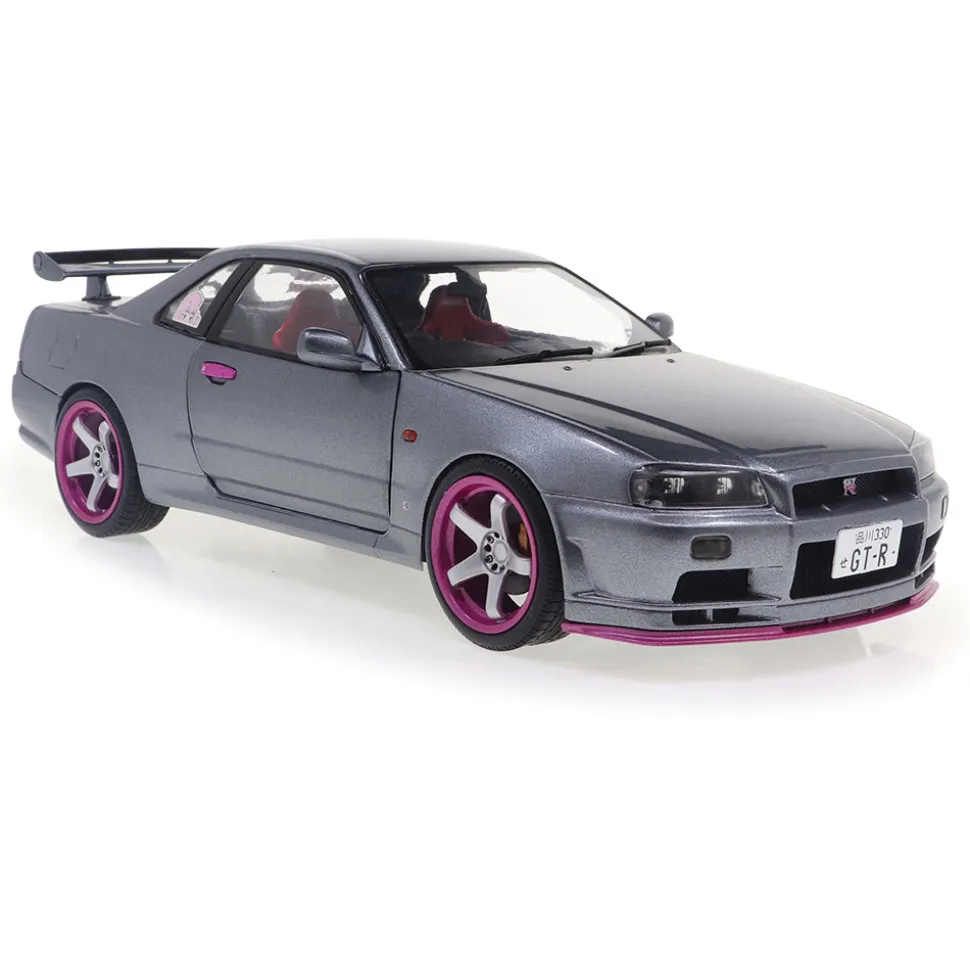 1999 Nissan GT-R (R34) - Gray 1:18 Scale Diecast Model Car by Solido