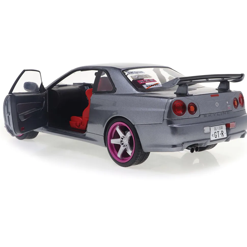 1999 Nissan GT-R (R34) - Gray 1:18 Scale Diecast Model Car by Solido