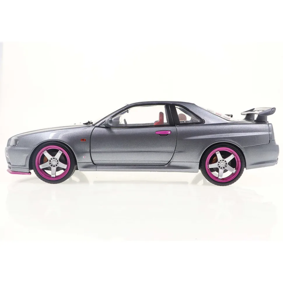 1999 Nissan GT-R (R34) - Gray 1:18 Scale Diecast Model Car by Solido