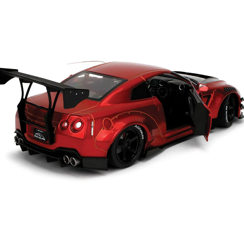 Nissan GT-R (R35) - LIBERTY WALK Red 1:18 Scale Diecast Model Car by Pink Slips