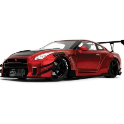 Nissan GT-R (R35) - LIBERTY WALK Red 1:18 Scale Diecast Model Car by Pink Slips