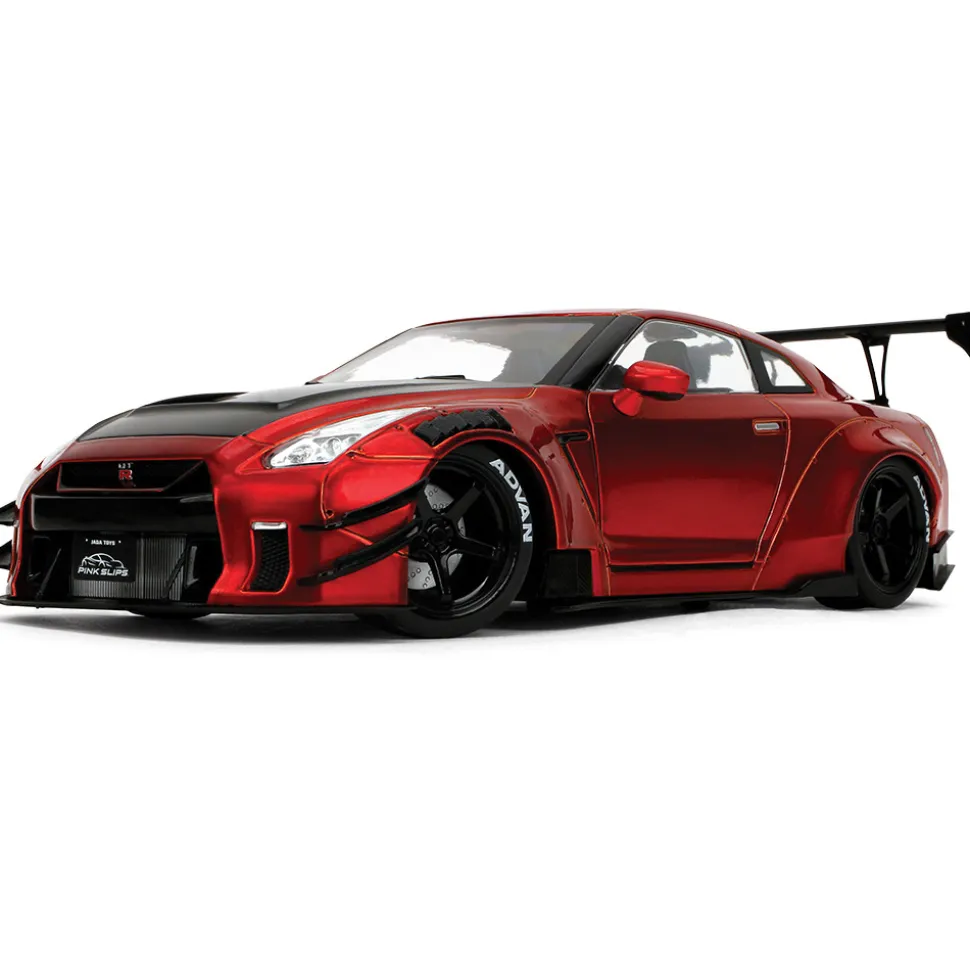 Nissan GT-R (R35) - LIBERTY WALK Red 1:18 Scale Diecast Model Car by Pink Slips