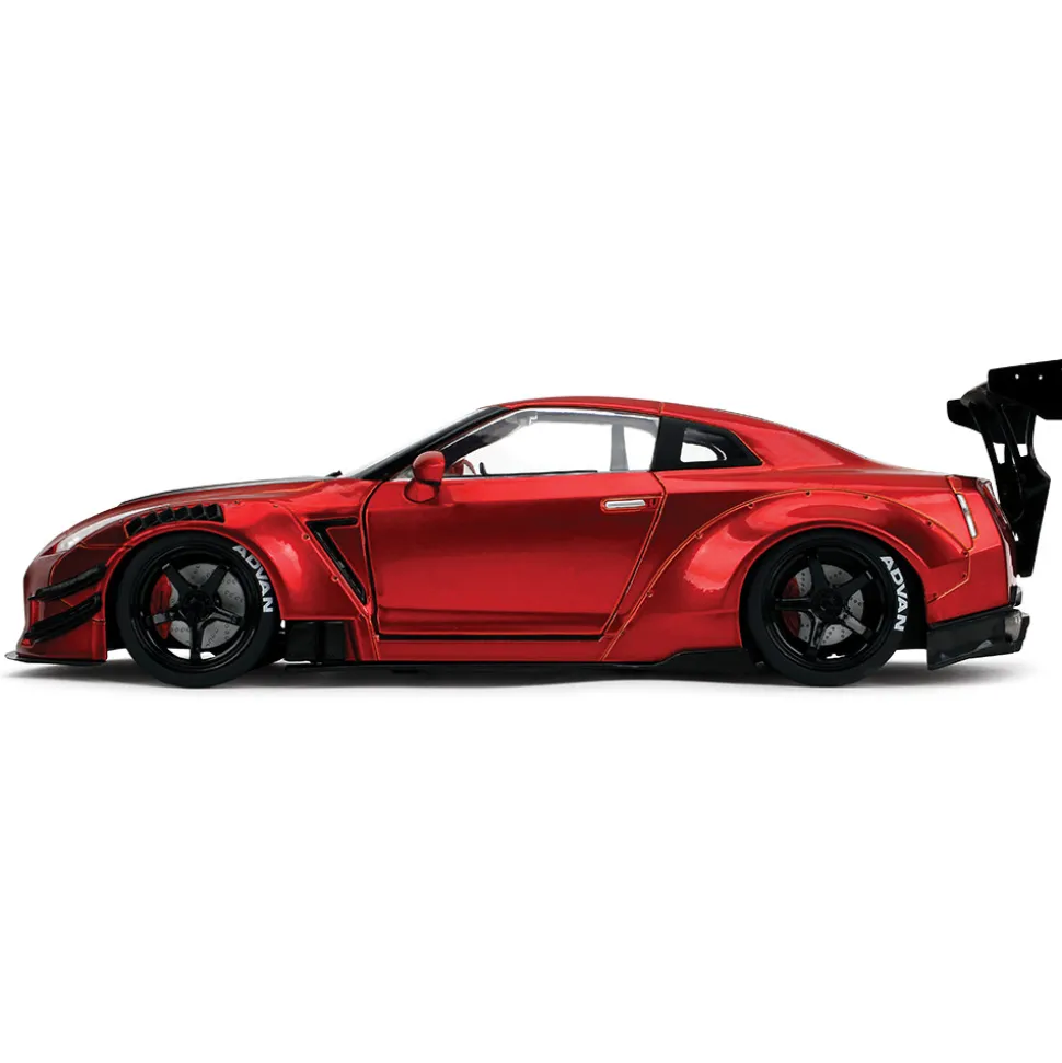 Nissan GT-R (R35) - LIBERTY WALK Red 1:18 Scale Diecast Model Car by Pink Slips