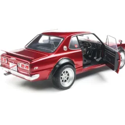 1970 Nissan Skyline (C10) Hakosuka Solido Works - Red Metallic 1:18 Scale Diecast Model Car by Solido