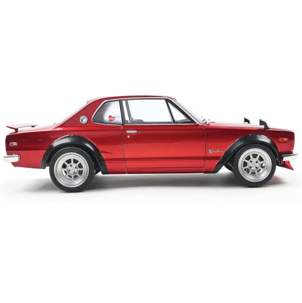 1970 Nissan Skyline (C10) Hakosuka Solido Works - Red Metallic 1:18 Scale Diecast Model Car by Solido