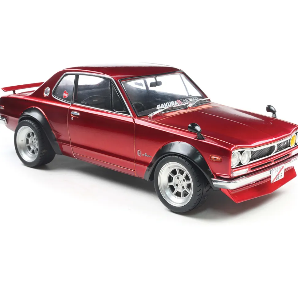 1970 Nissan Skyline (C10) Hakosuka Solido Works - Red Metallic 1:18 Scale Diecast Model Car by Solido