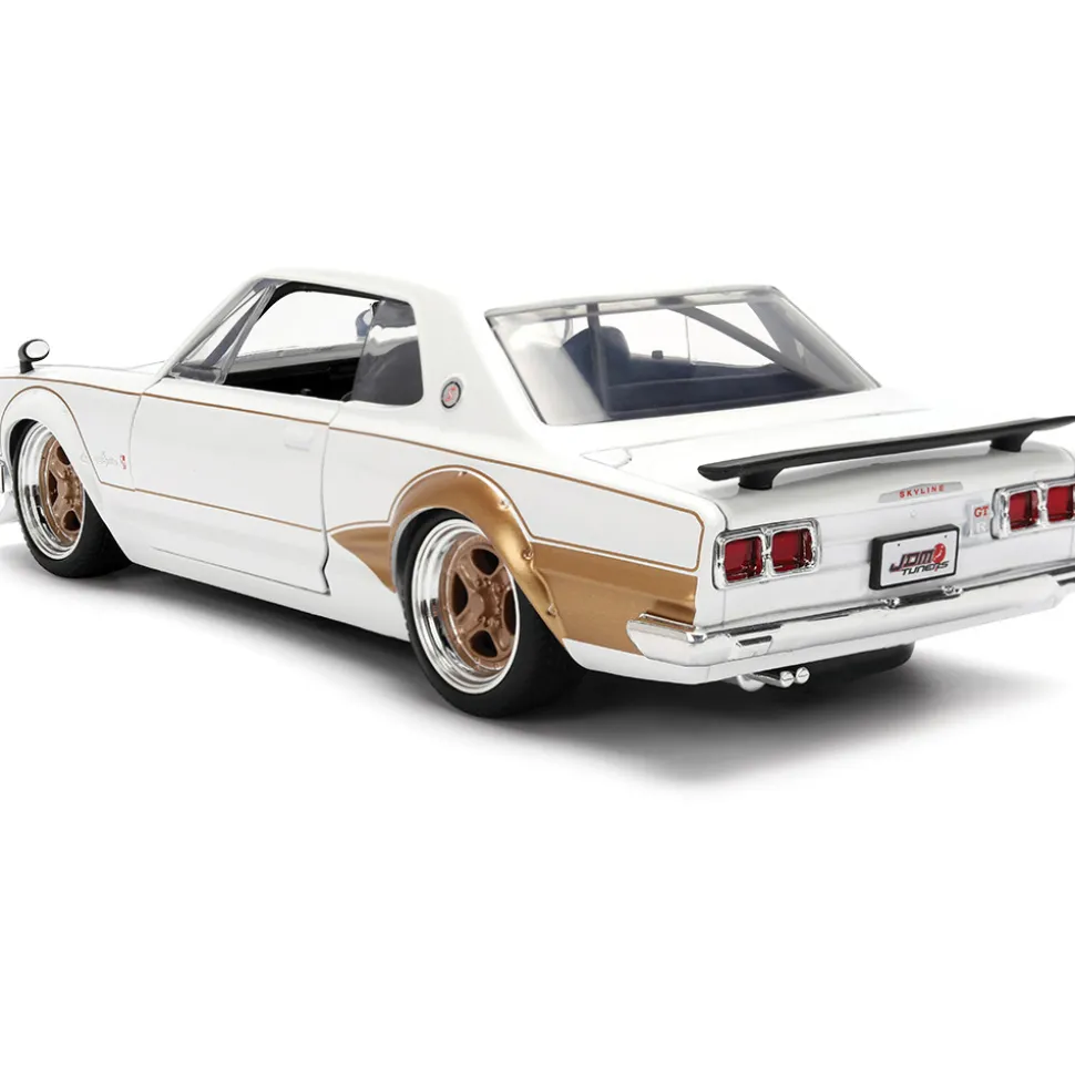 1971 Nissan Skyline 2000 GT-R - White 1:24 Scale Diecast Model Car by Jada Toys