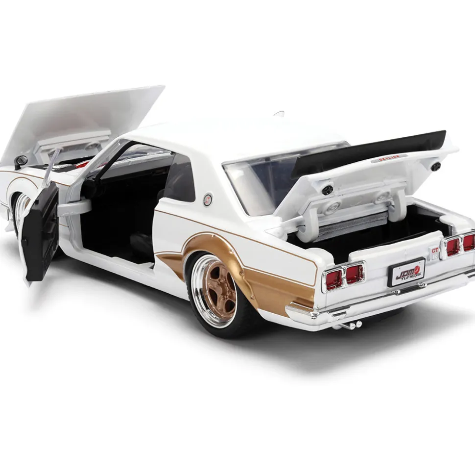 1971 Nissan Skyline 2000 GT-R - White 1:24 Scale Diecast Model Car by Jada Toys