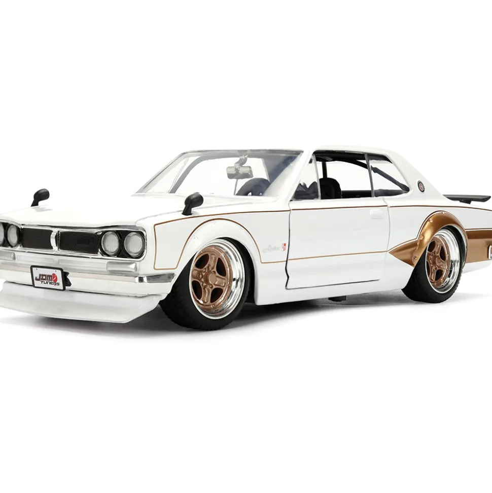 1971 Nissan Skyline 2000 GT-R - White 1:24 Scale Diecast Model Car by Jada Toys