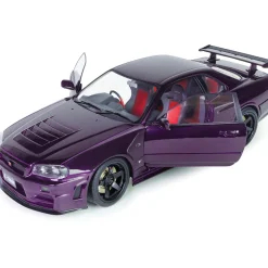 1999 Nissan Skyline (R34) GT-R Z Tune - Midnight Purple 1:18 Scale Diecast Model Car by Solido