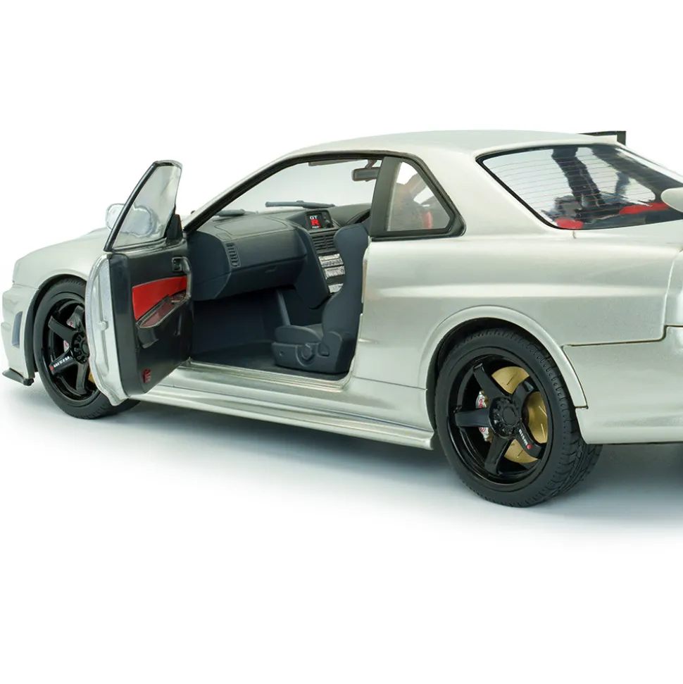 1999 Nissan Skyline (R34) GT-R Z Tune - Silver 1:18 Scale Diecast Model Car by Solido