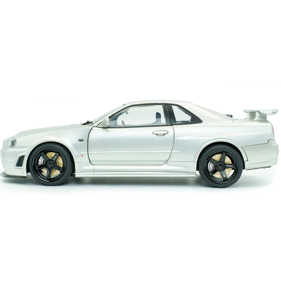 1999 Nissan Skyline (R34) GT-R Z Tune - Silver 1:18 Scale Diecast Model Car by Solido
