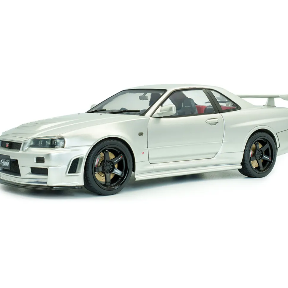 1999 Nissan Skyline (R34) GT-R Z Tune - Silver 1:18 Scale Diecast Model Car by Solido